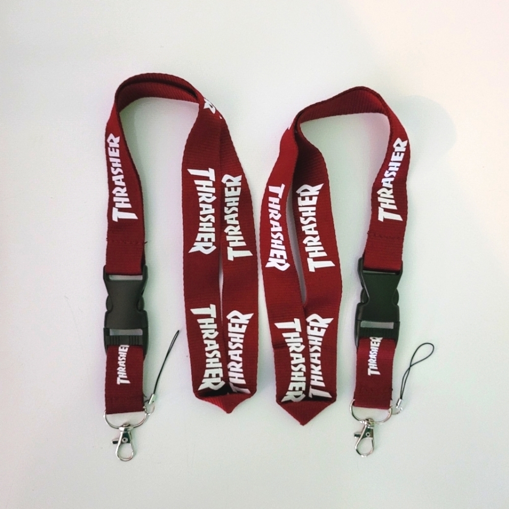 2 Thrasher Purple Logo One Size Lanyard with Clip